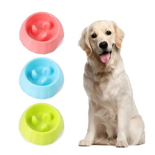 Comedouro Lento com obstáculos para cães cachorros ansiosos anti asfixia Tamanho Grande