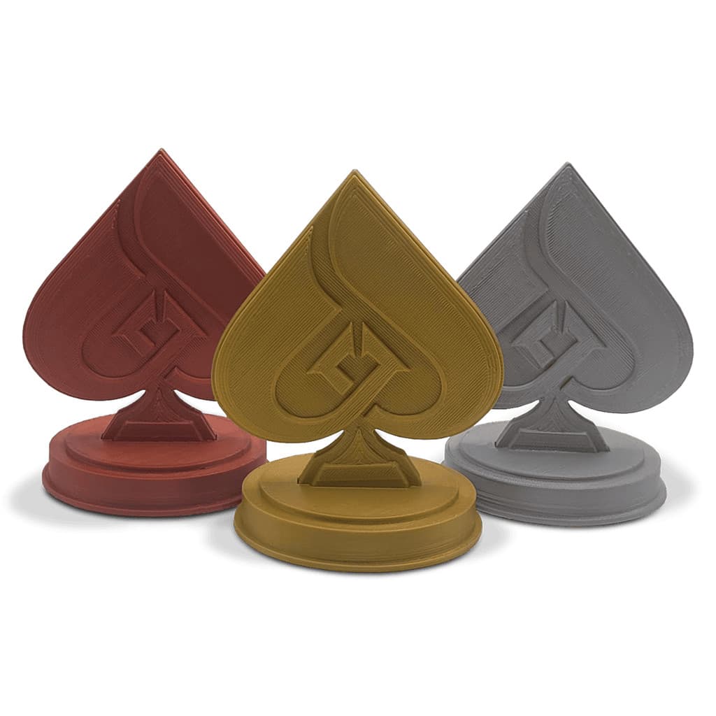 Troféus Para Poker Decorativo - Kit 3 Unid - Naipes de Espadas