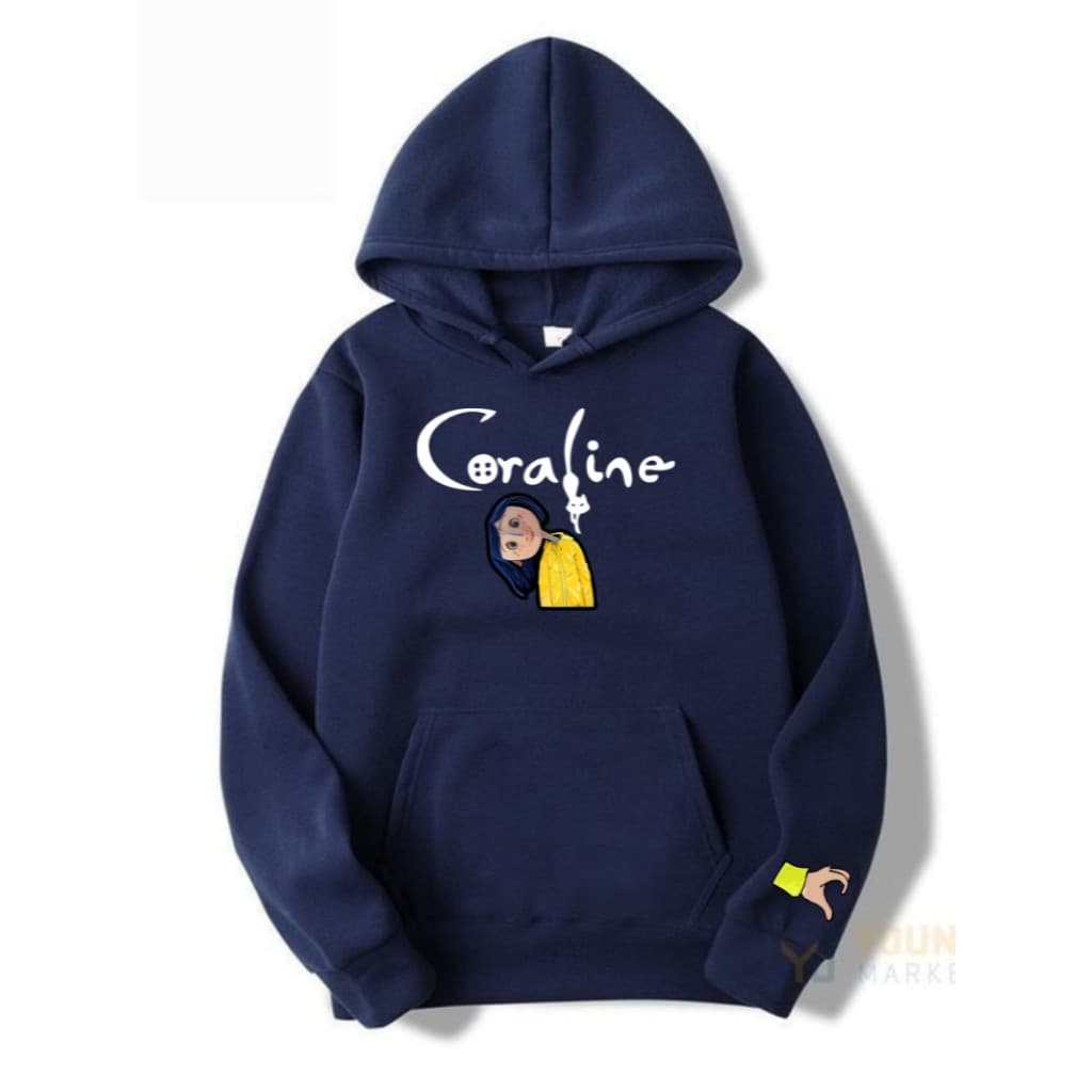 Moletom Coraline Da Mãozinha Blusa de Frio P ao GG  Misteriosa e Elegante Coloridas com Capuz Feminina