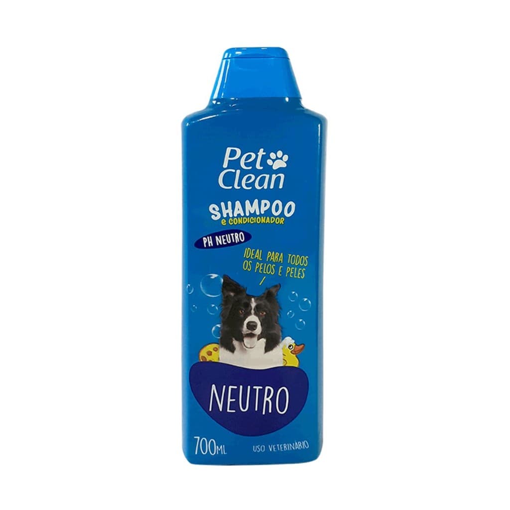 Shampoo e Condicionador Neutro Cães e Gatos Pet Clean 700 ml