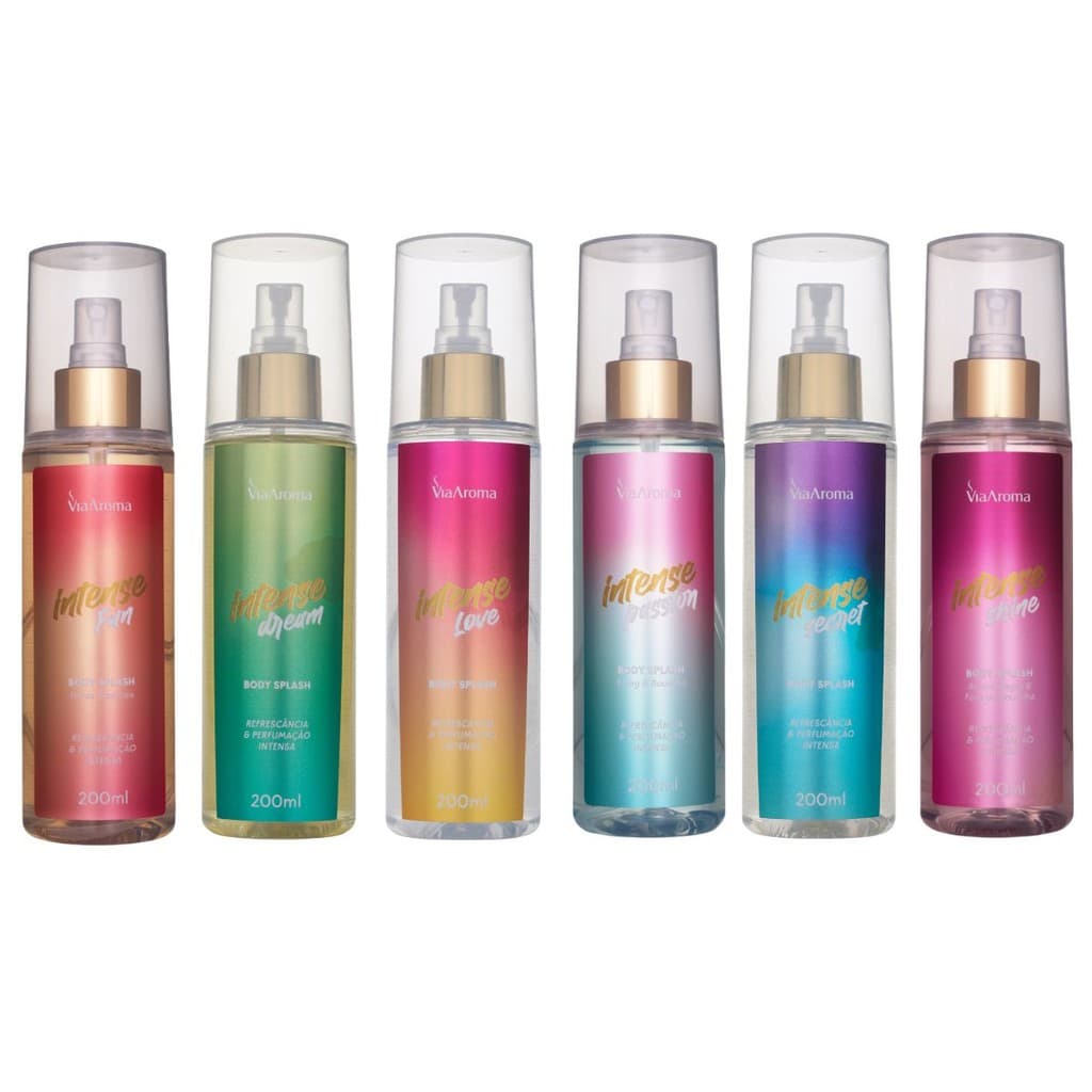 Body Splash Desodorante Corporal Intense Via Aroma 200ml
