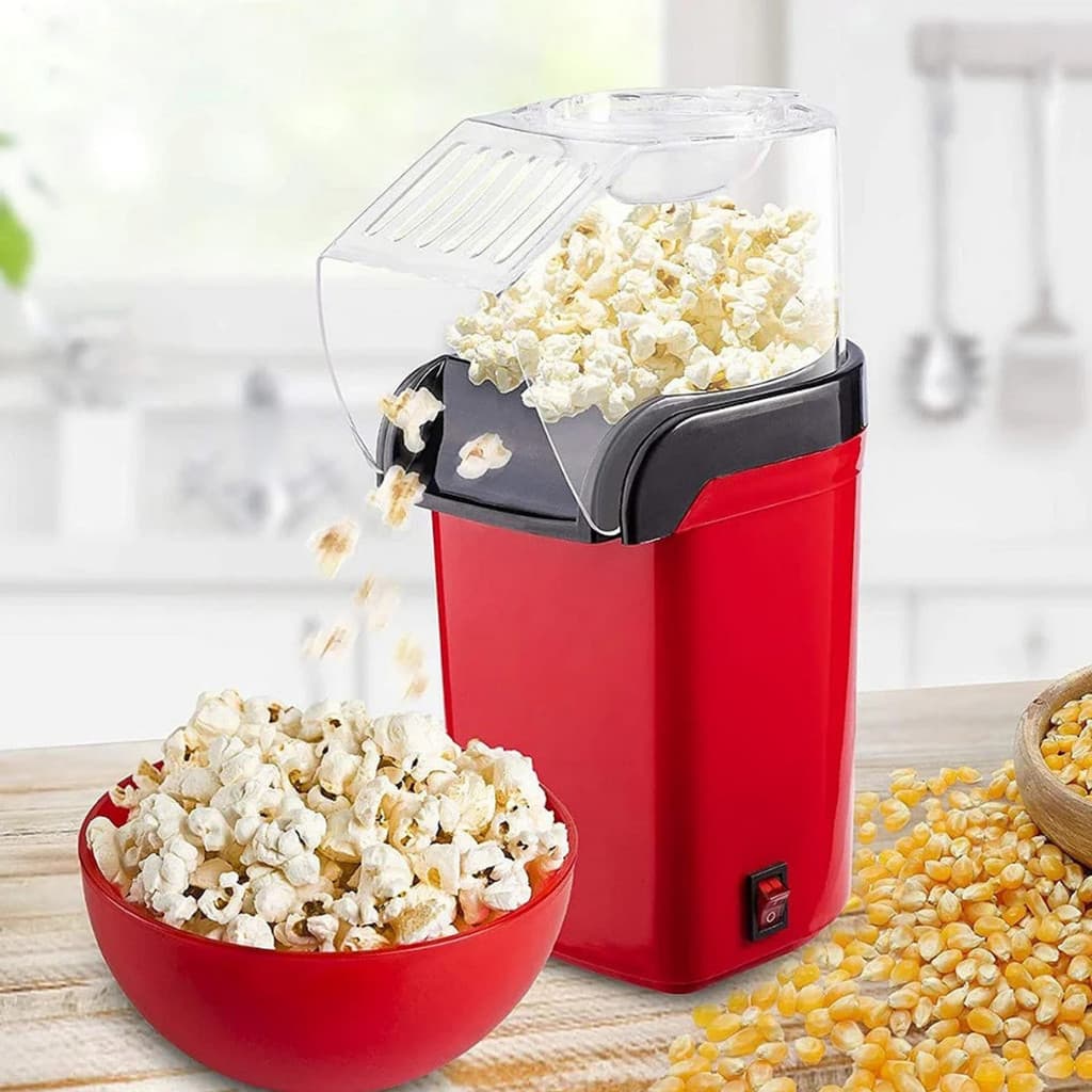 Pipoqueira Elétrica Bak 110V 1200W – Preparo Rápido e Saudável Sem Óleo, Estilo Air Popper p Festas.