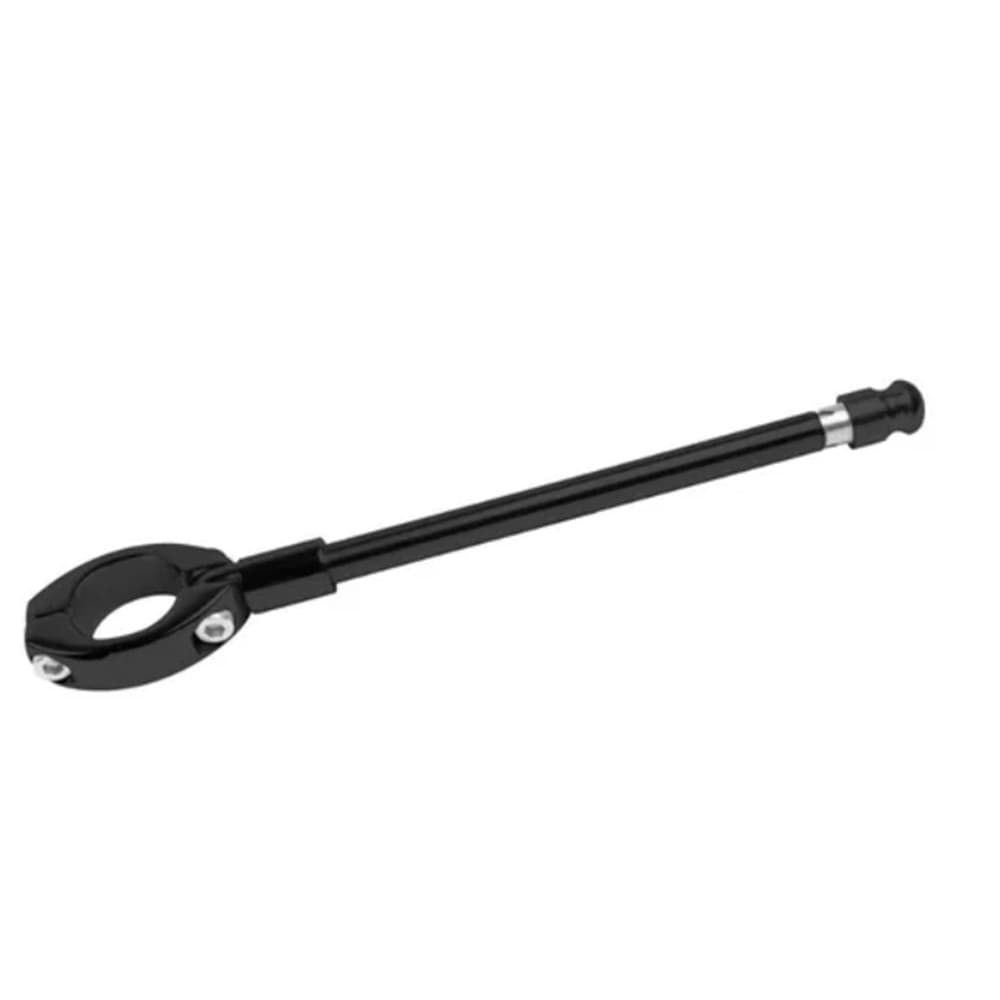 Antena Corta Pipa Moto Retrátil Guidao Aço Inox 7/8  Preto MF10A