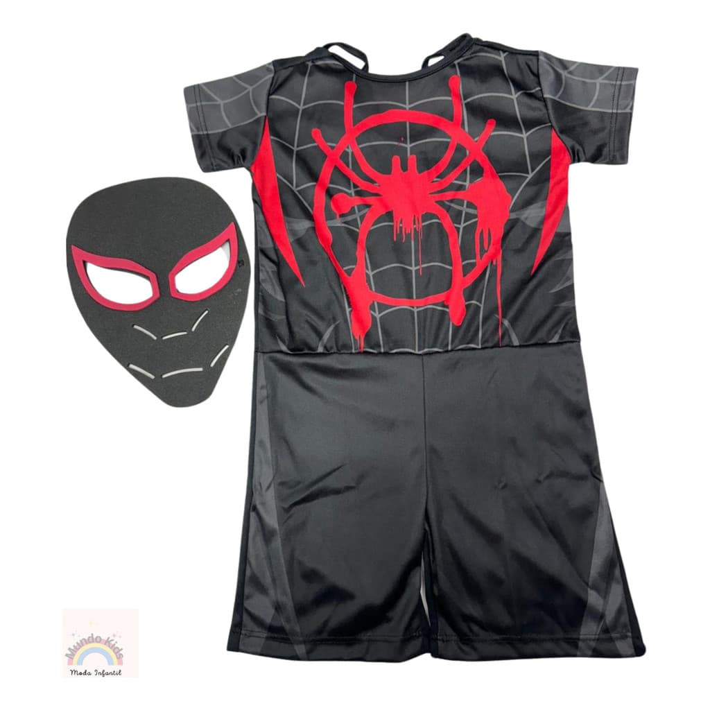 Fantasia Infantil Venom Spiderman Homem Aranha Preto Menino