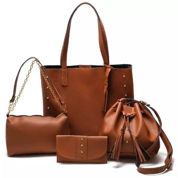 Kit 4 Bolsa Feminina Sacola Carteira Feminina Ombro Tiracolo Bolsas Femininas Meninas Carteira Bolsas Transversal