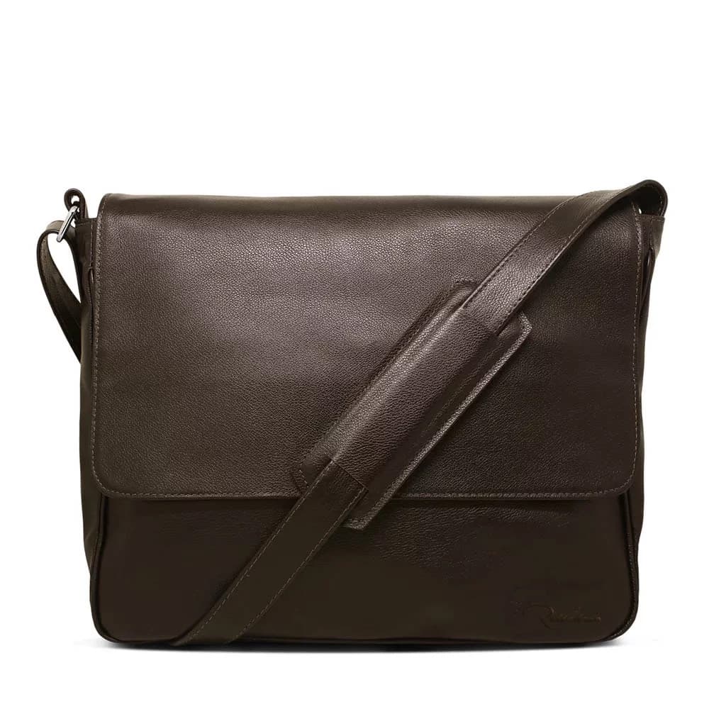 Bolsa Carteiro Masculina de Couro Modelo Renné - Relicário