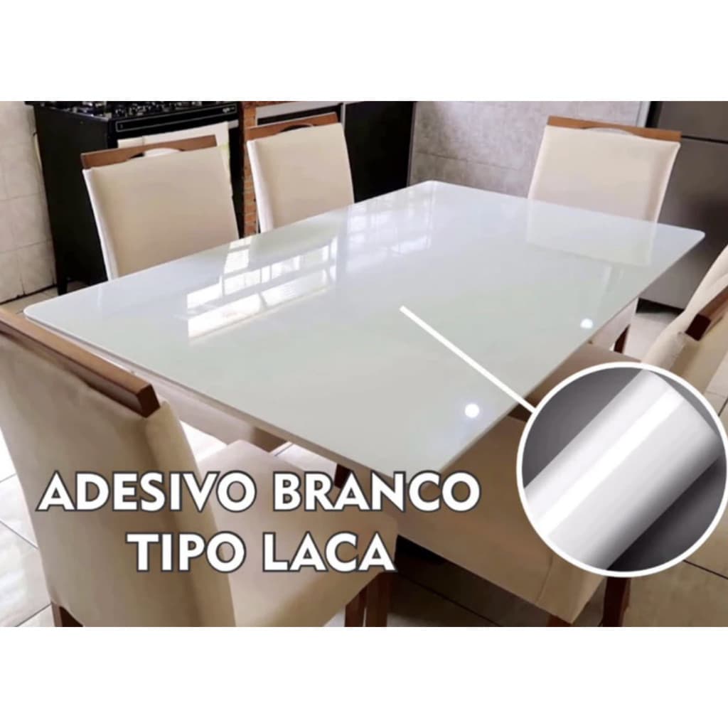 Adesivo de Mesa Branco Profissional Mesa de Jantar Decoração de Vidros em Geral laca Laquear