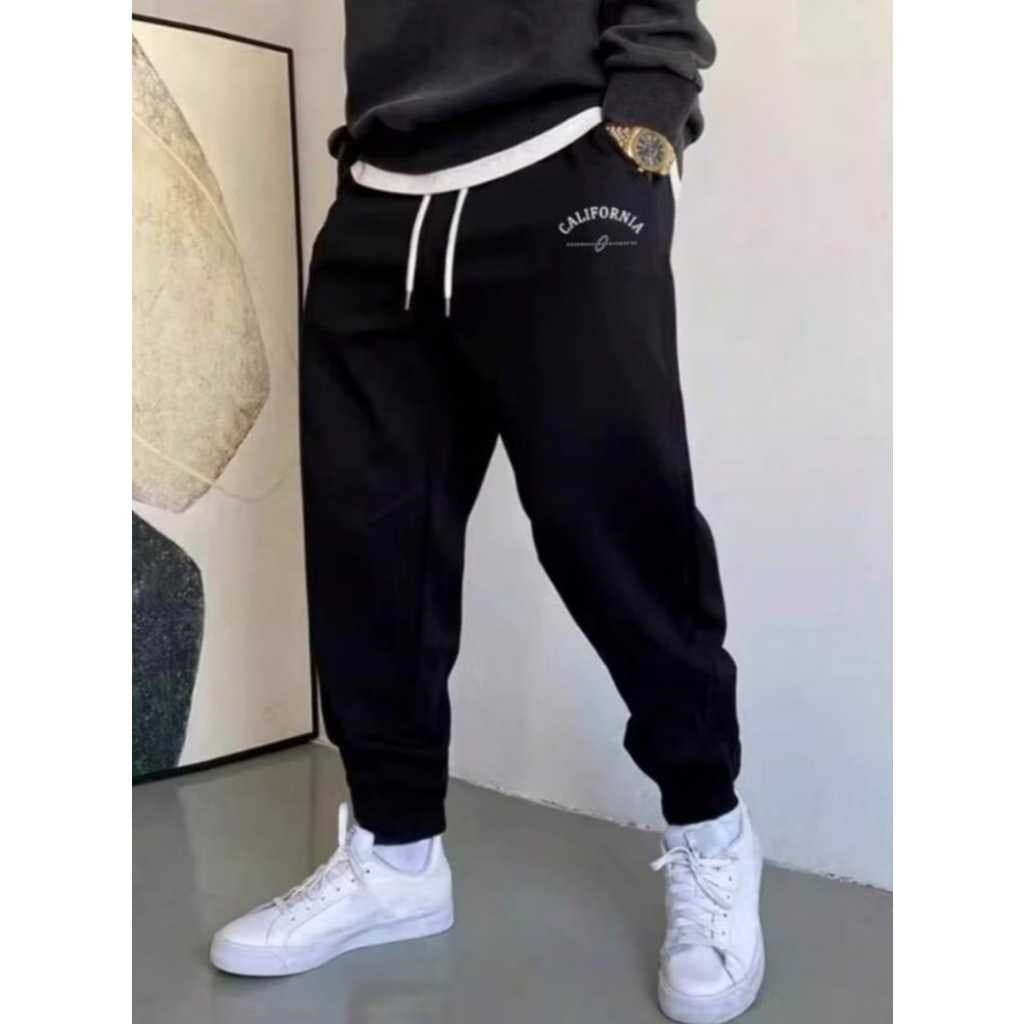 Calça Moletom California Unissex Bolsos Laterais Flanelado Casual