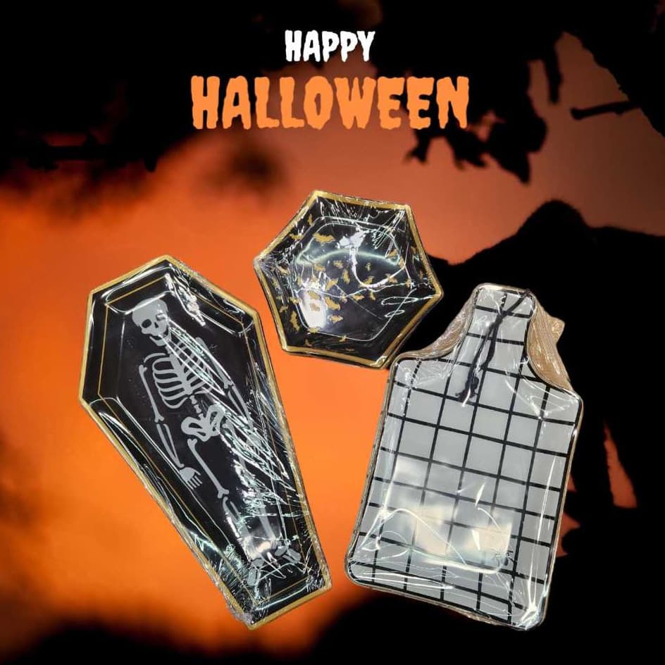 Pratos, Petisqueira Halloween, Vários temas, em vidro super resistente. Lindas.
