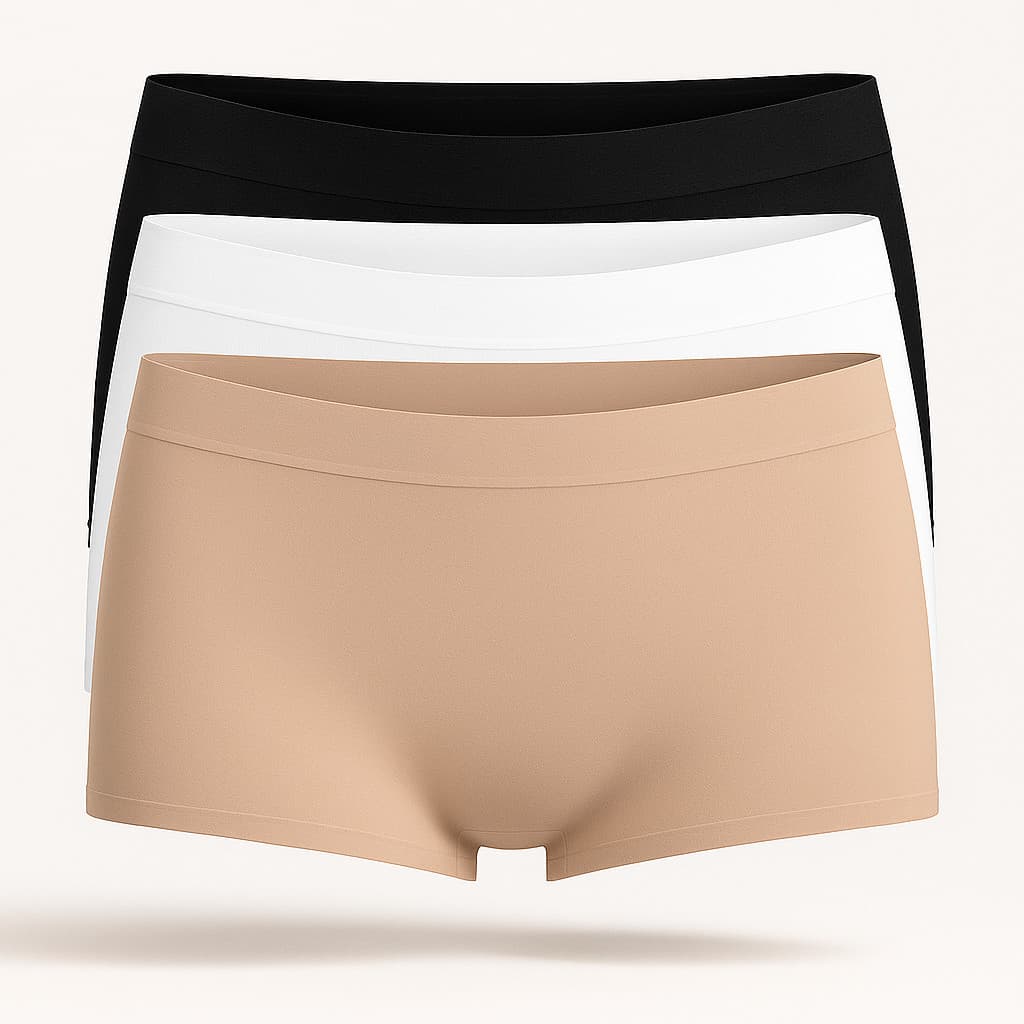 Kit 3 Calcinhas Shortinho Boxer Segunda Pele Sem Costura