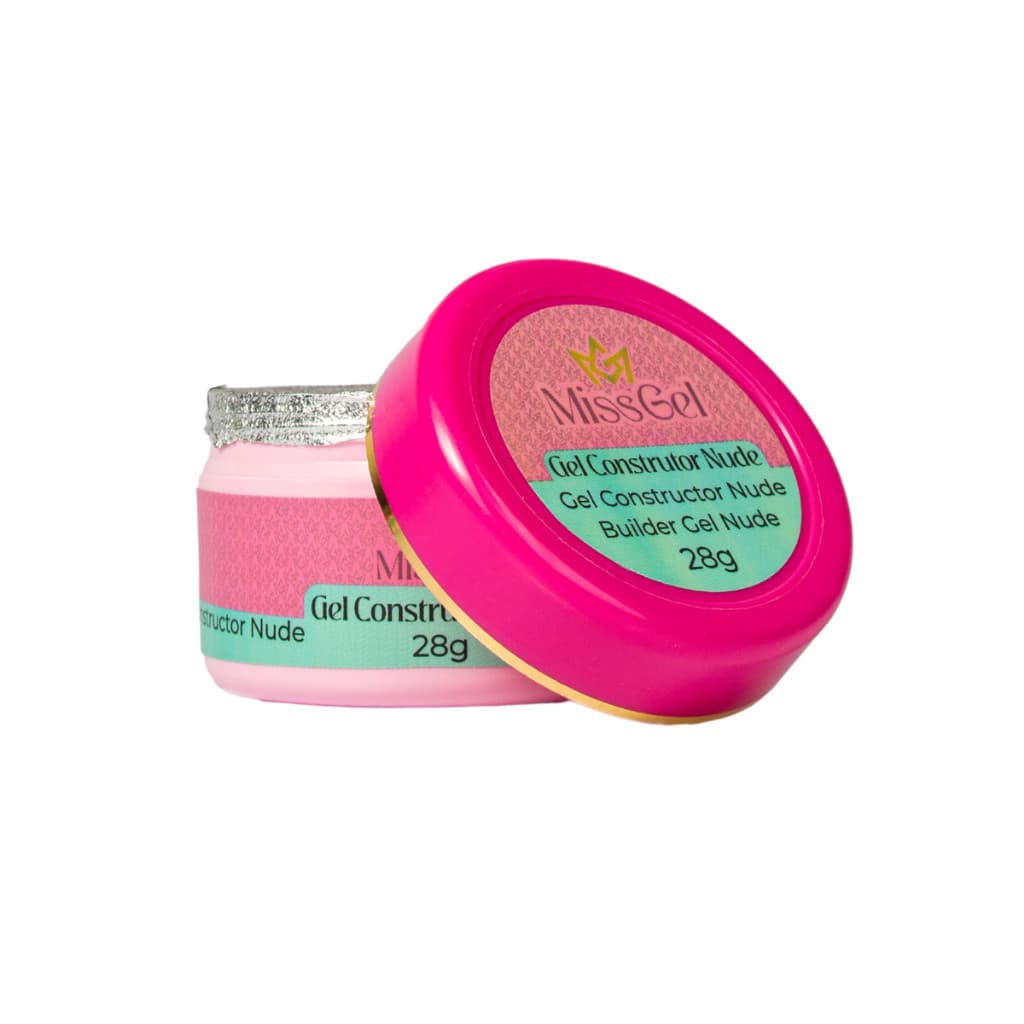 Gel Construtor Nude 28g Miss Gel para Alongamento de Unhas em Gel Profissional