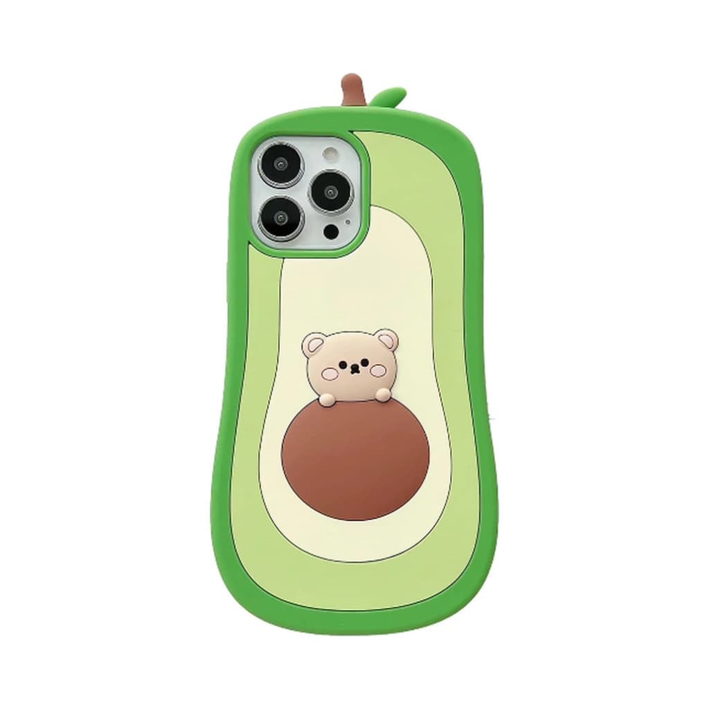 Capa Protetora Nerdcase para Iphone 13 e 14, Silicone, Abacate
