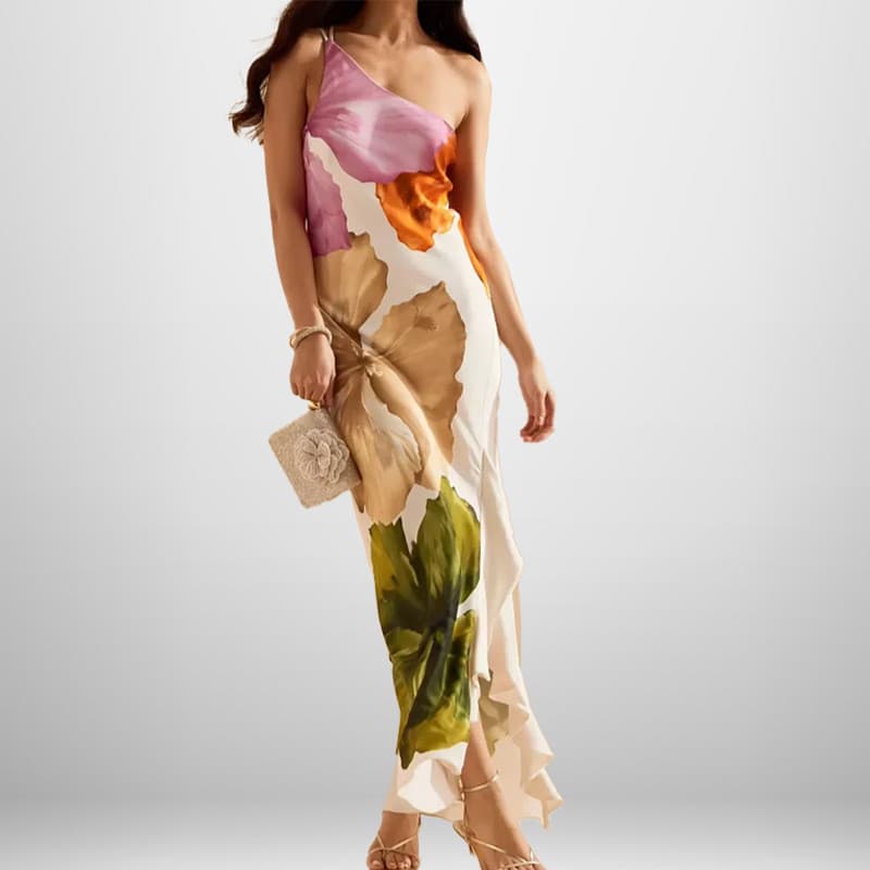 2025 europeu americano primavera verão novo estilo vestido Crossbody INS férias casuais vestido solto feminino
