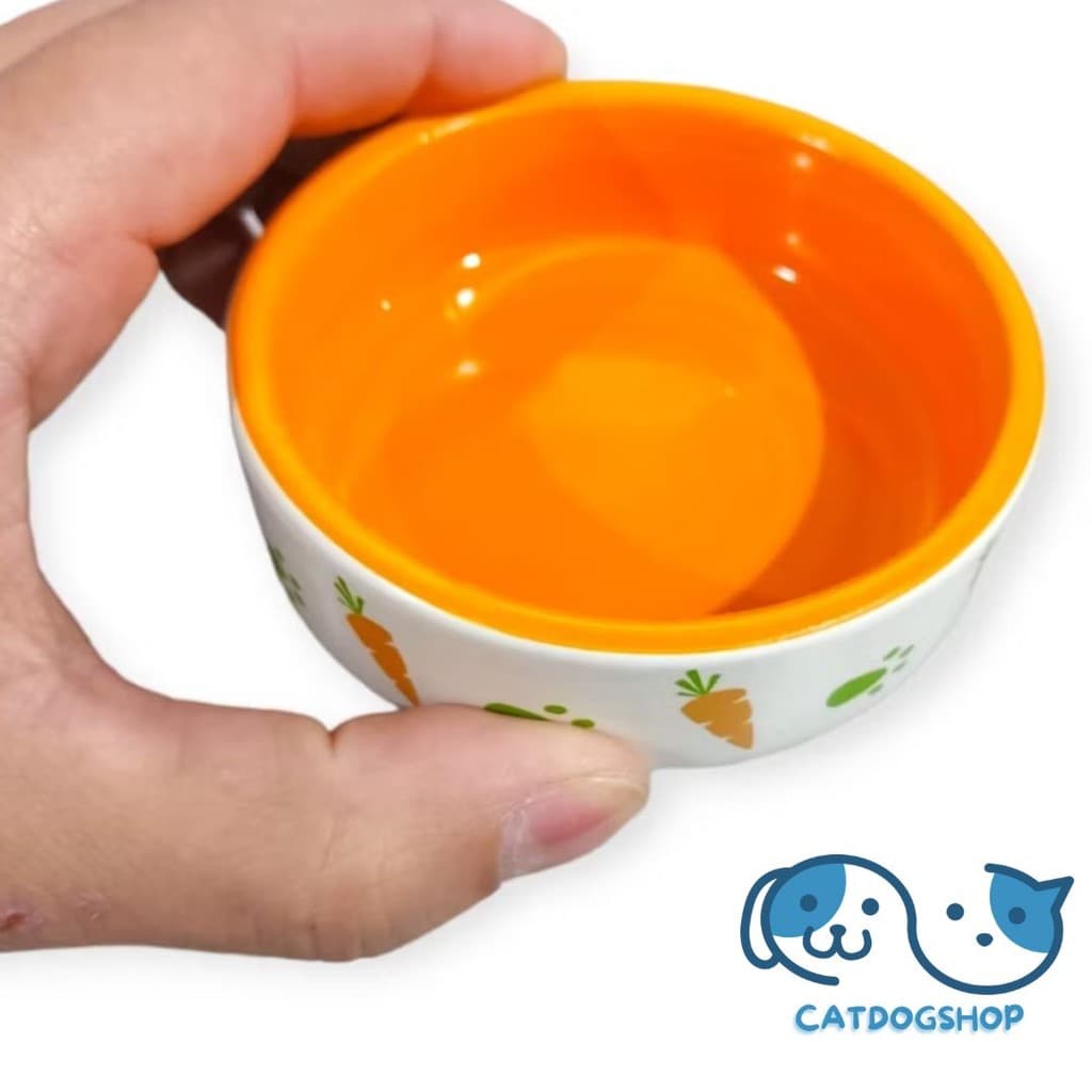 Comedouro de Porcelana The Pets Brasil 50ml Laranja