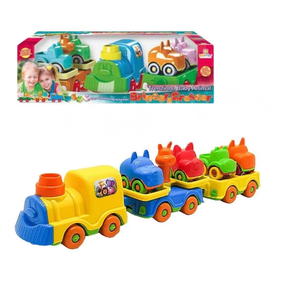 Trenzinho Trem Baby Animal Educativo Didático infantil Locomotiva infantil trenzinho baby educativo