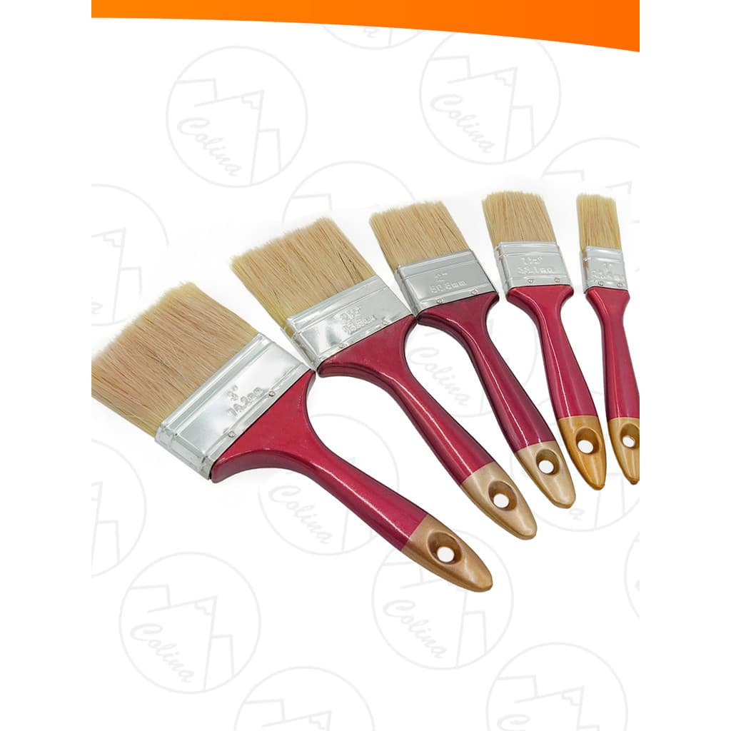 Kit 5 Pincéis Trincha Para Construção Pintura Multiuso Tamanhos Variados Kolling Sell