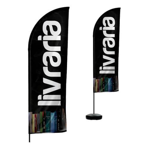 Wind Banner Livraria 2 Metros Dupla Face Apenas Tecido