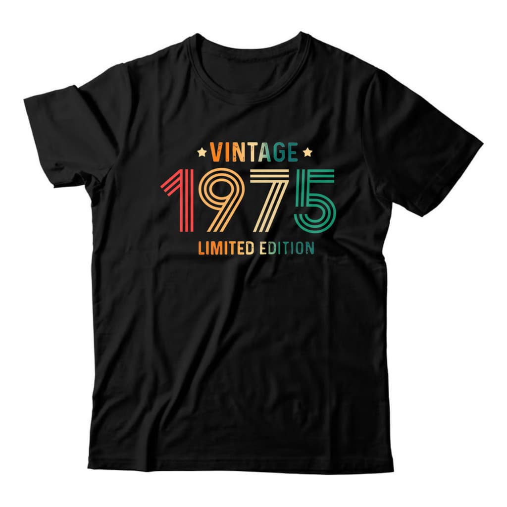 Camiseta camisa Unissex Casual Vintage 1975 Promoção