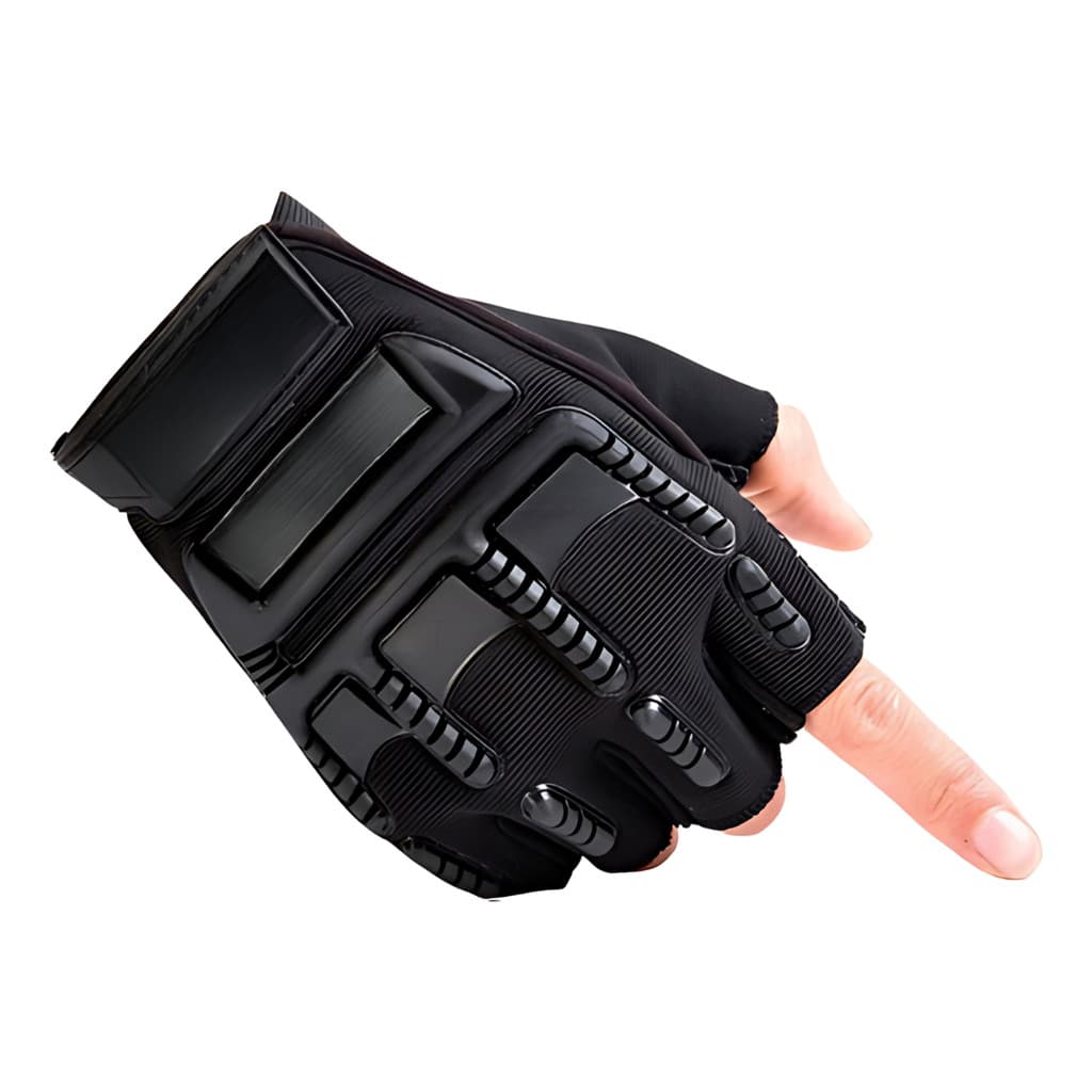 Luva Motociclista Tática Militar Airsoft Meio Dedo Ciclismo Motoqueiro Moto