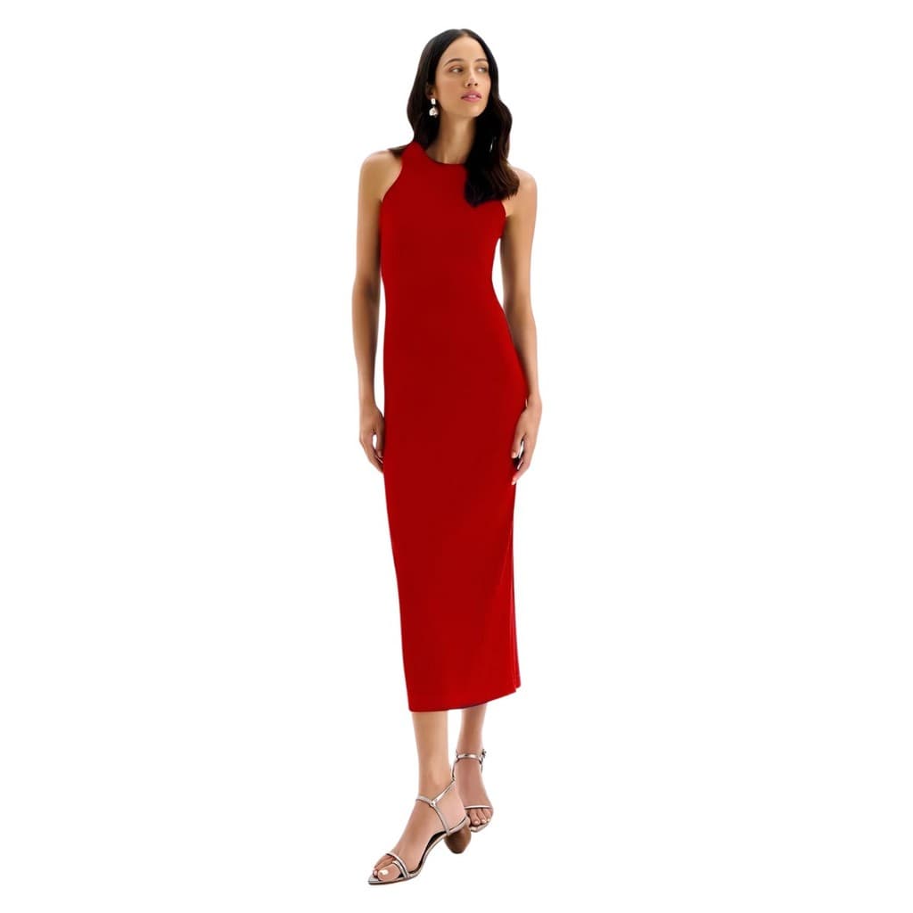 Vestido Midi Canelado Halter Neck Lez A Lez