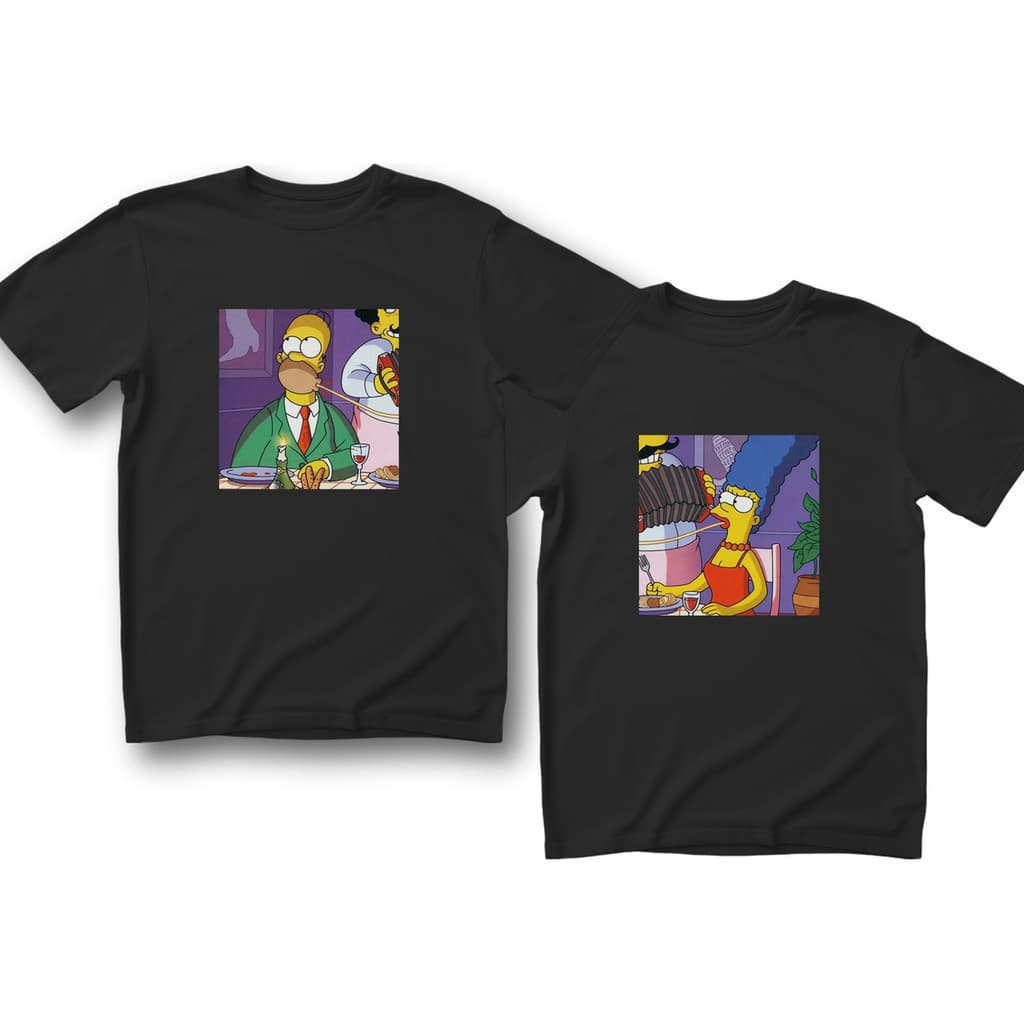 Kit Casal Camiseta The Simpsons Homer E Marge Namorados Love