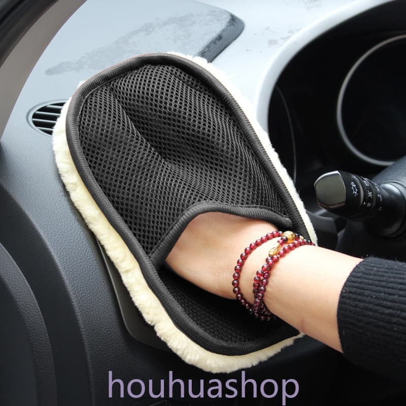 Luvas De Lã De Imitação Para Lavagem De Carro , Pelúcia Espessadas Limpeza Polimento De Cera , Produtos De Suprimentos D