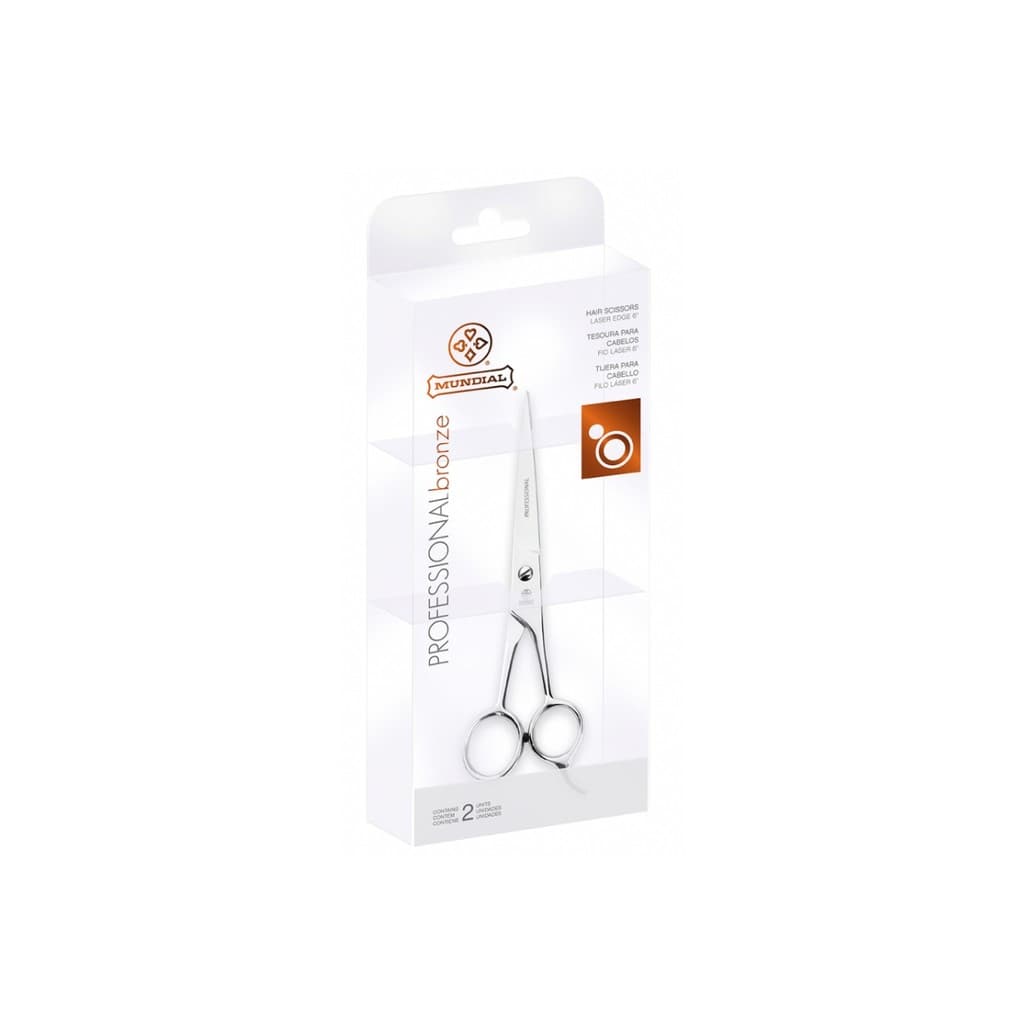 Tesoura Para Corte Cabelo Fio Laser 6 Pol BC-343 Aço Mundial