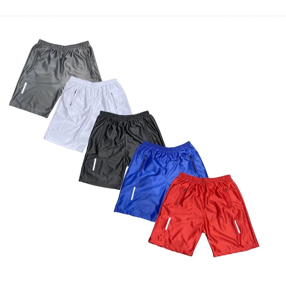 KIT 5 Bermudas Dry Fit de Alto Padrão Premium Casual Academia e Treinamento Externos e Internos