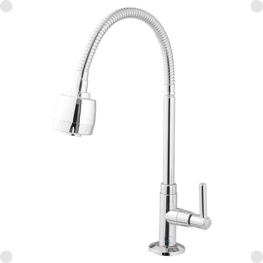 Torneira Gourmet Cromada Bancada Flexível 2 Jatos Chuveirinho