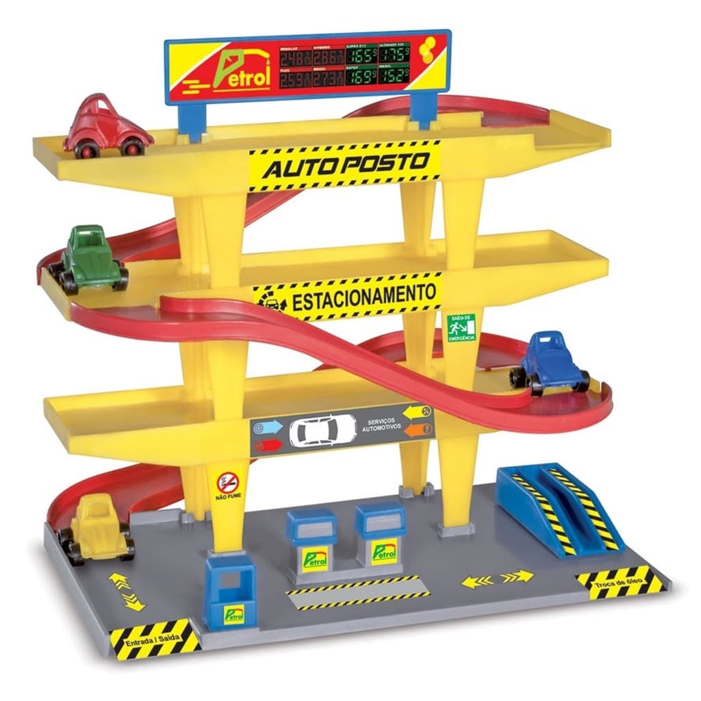 Brinquedo Pista Auto Posto De Gasolina Infantil Com 2 Carrinhos Nig Brinquedos