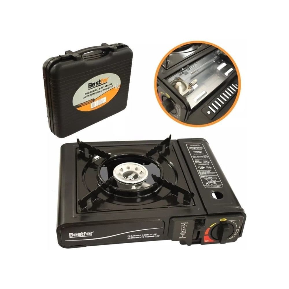 Fogareiro Porta´til Camping 1 Boca Automatico Bestfer