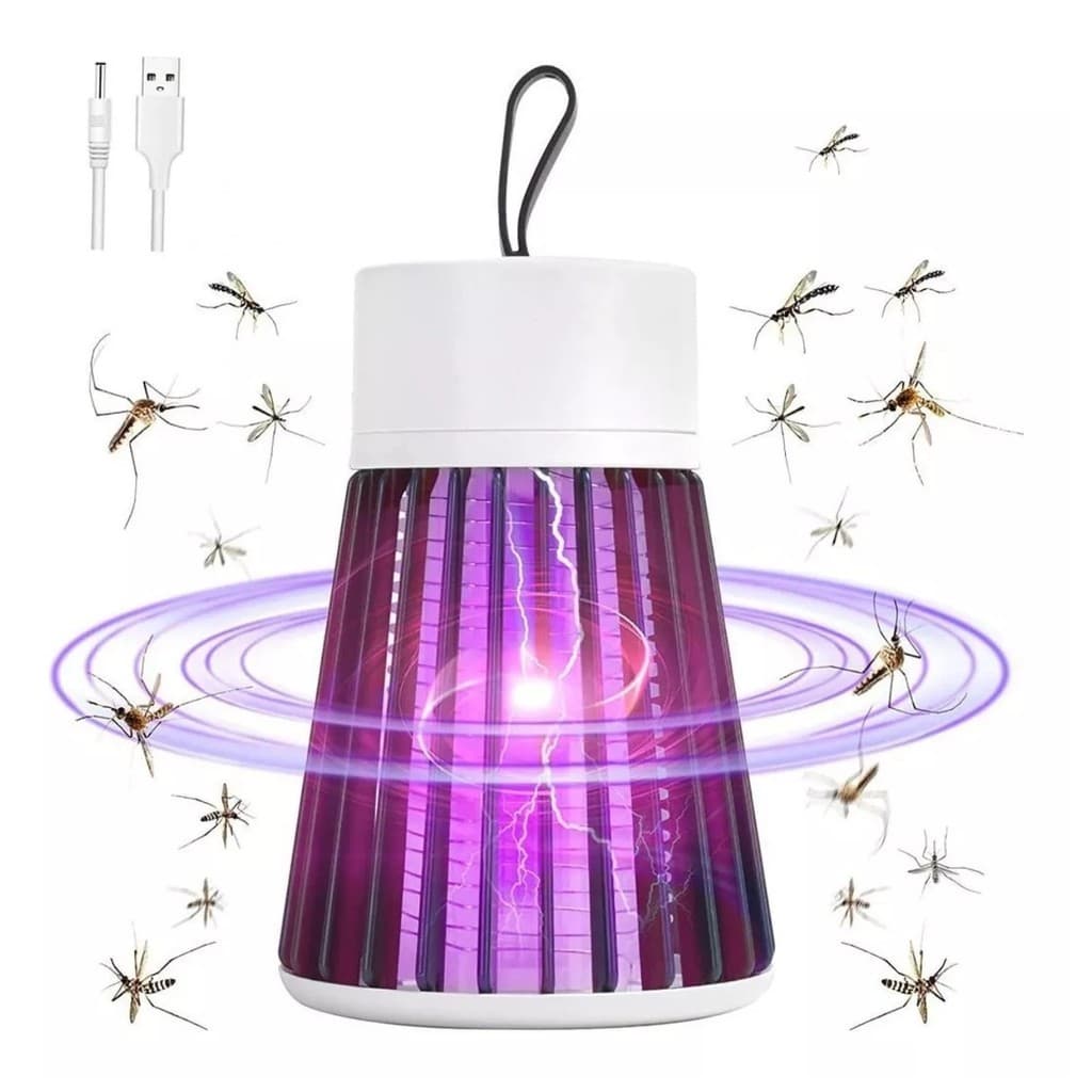 Armadilha Elétrica Repelente de Insetos e Dengue, Luminária LED Anti-Mosquito com Luz