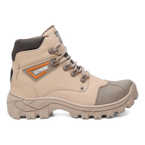 Coturno Masculino Bota Em Couro Trabalho Com Bico Pvc E C.a