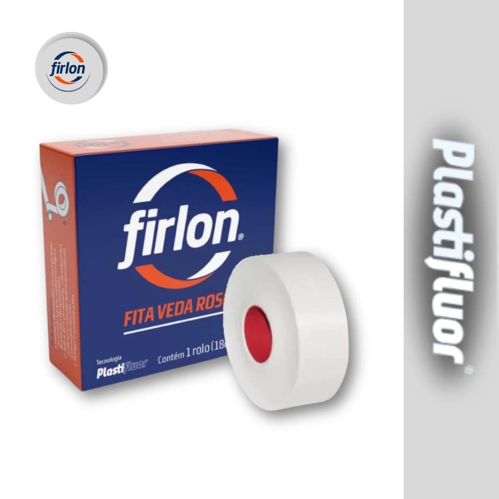 Fita Veda Rosca 18mmx25m Firlon PlastiFluor
