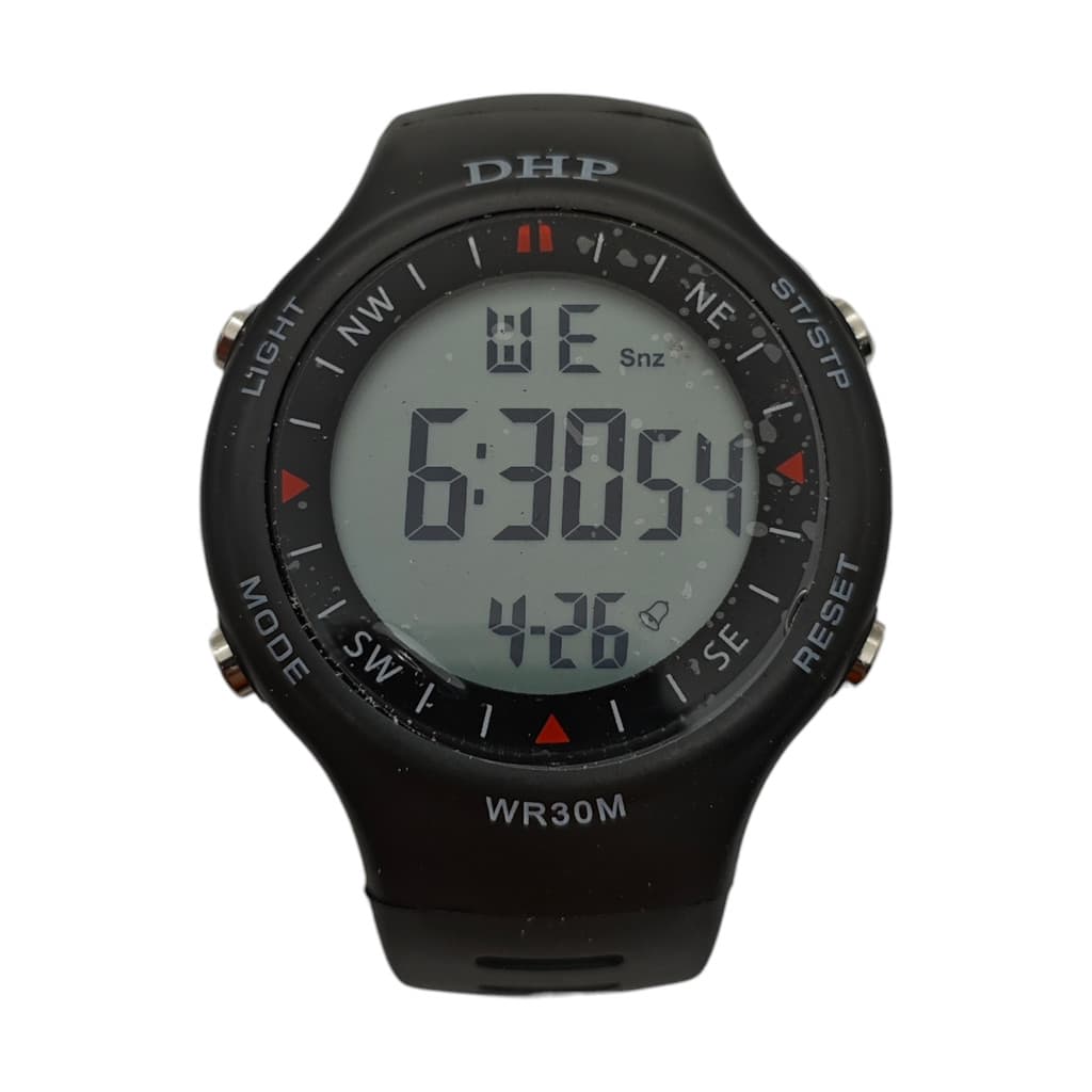 [Q803] Relógio digital original à prova d'agua masculino unissex esportivo cronômetro da moda DHP