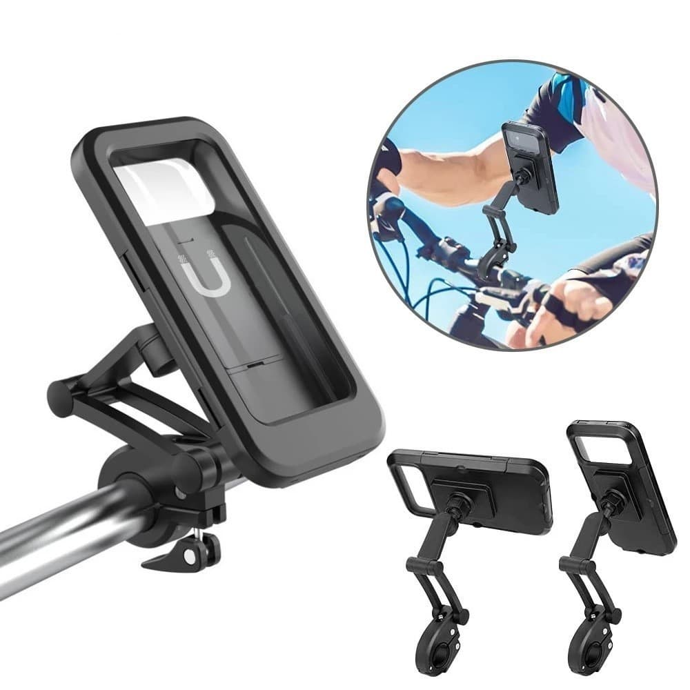 Suporte Celular Moto A Prova D'água,  Guidão Articulado Para Moto Bike Bicicleta Tela 6,3"