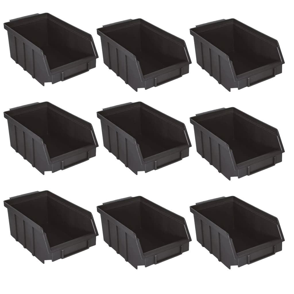 Kit Com 12 Gaveteiros de Plástico Organizador Bin Nº 4 Empilhável Resistente Cesto