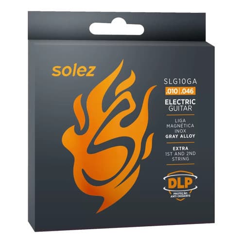 Encordoamento Guitarra Solez 010 Dlp Grey Aloy Slg10ga