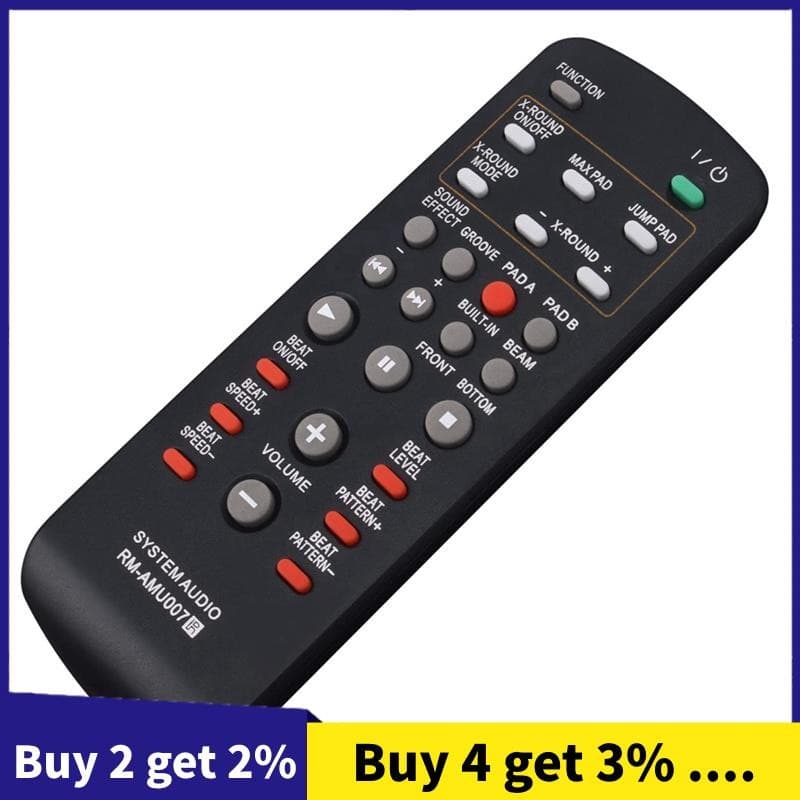 1 Peça RM-AMU007 Controle Remoto Substituir Sistema De Plástico Preto Áudio HCD-ZUX9 ZUX9P