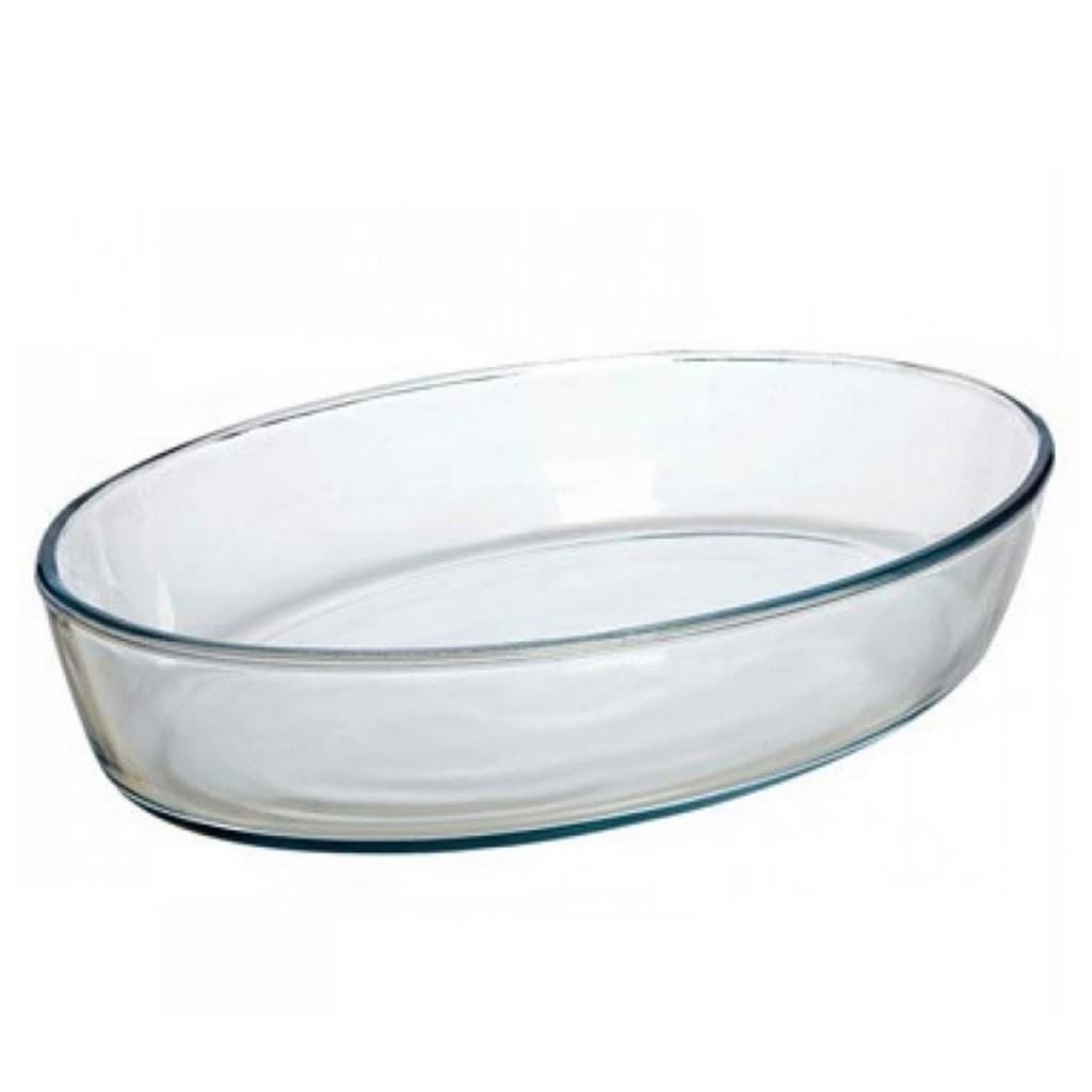 Assadeira de Vidro Pequena Borosilicato Oval 1,55L Eco´s