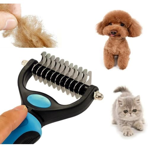 Rake Rasqueadeira para cães cachorros gatos Tira pelos mortos pelos e subpelos - Pequena
