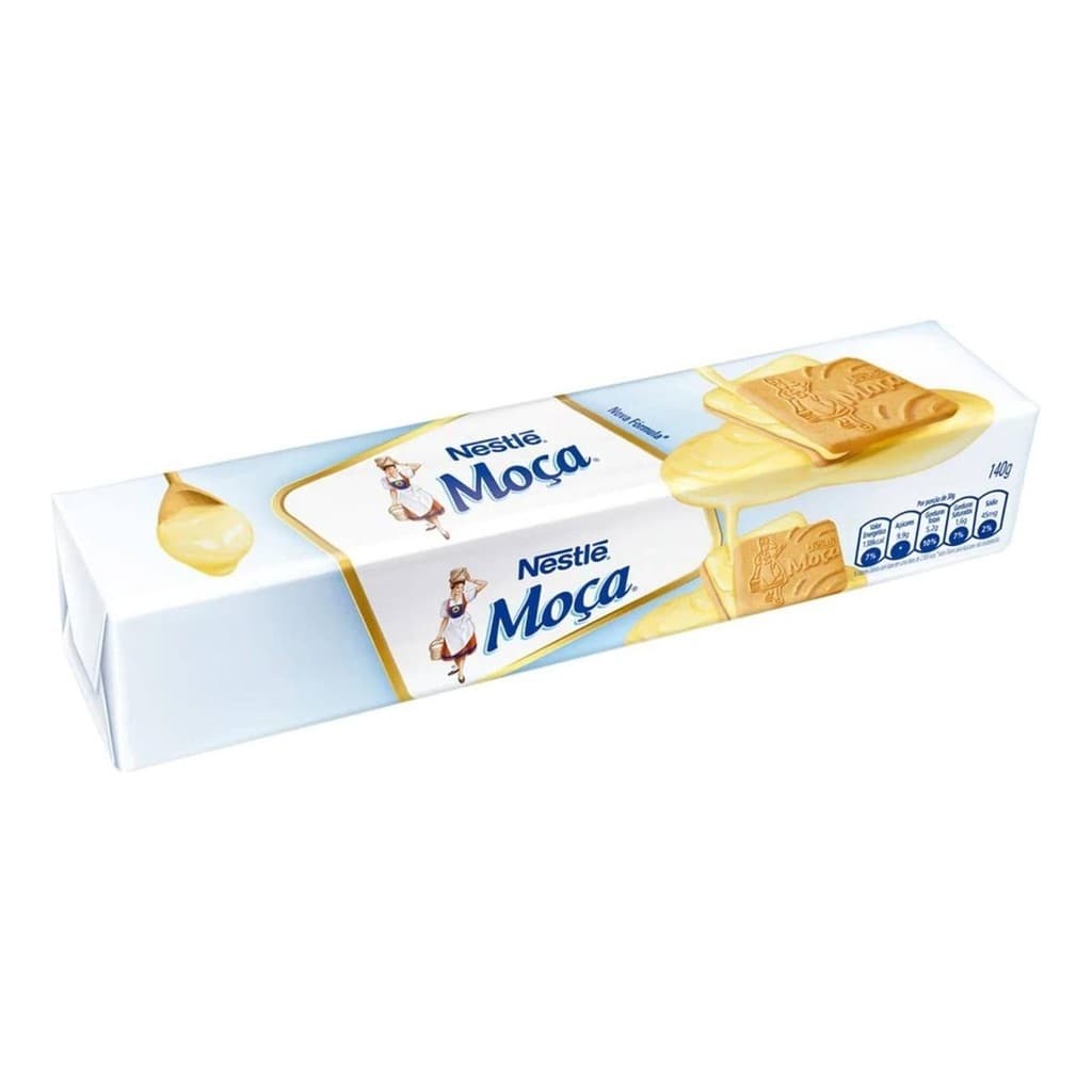 Kit C/ 2 Biscoito bolacha Leite Condensado Moca 140g