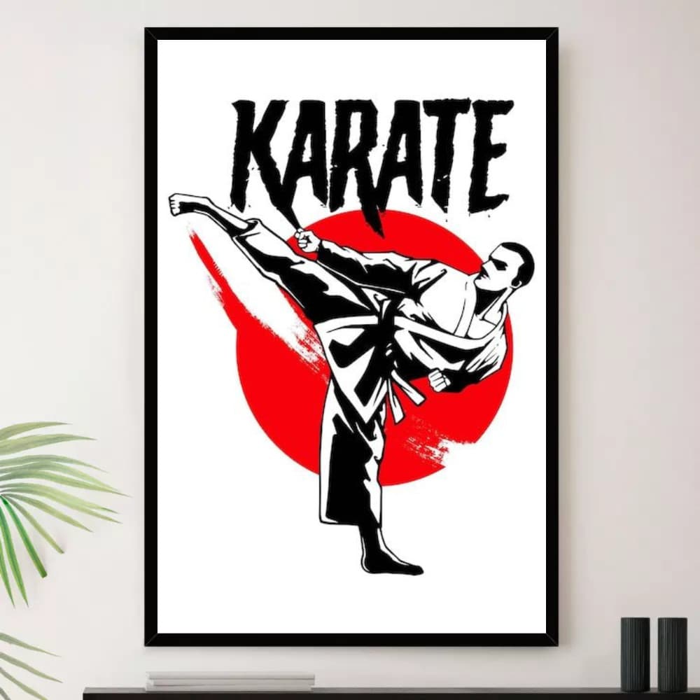 Quadro Karate Luta Japones Arte Defesa Decorativo A4 23x33cm