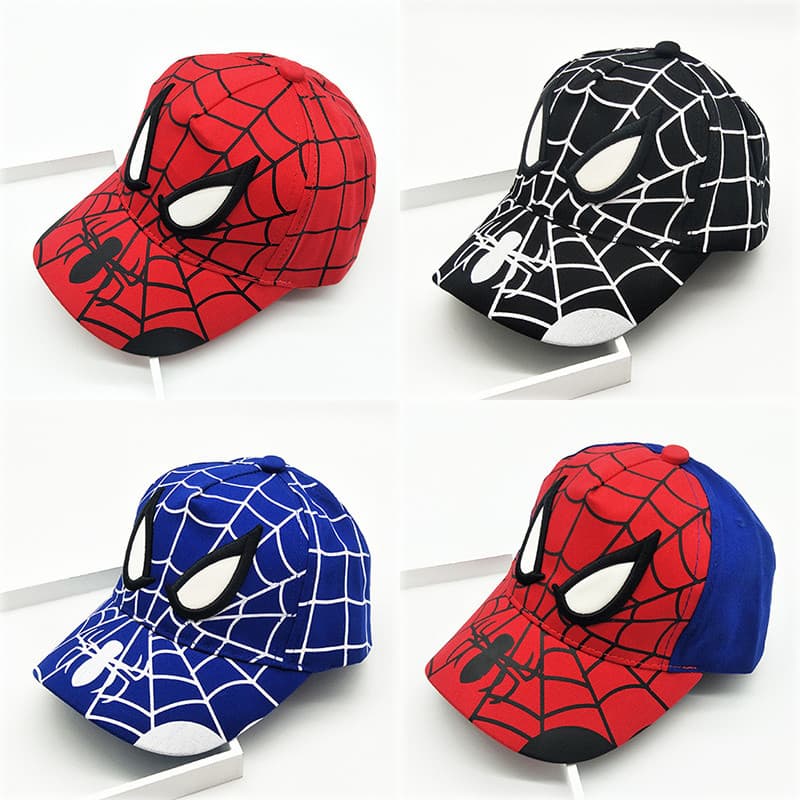 Boné do Homem-Aranha para Meninos, Boné de Beisebol Infantil para Primavera e Outono, Boné de Malha para Bebês, Boné Bic