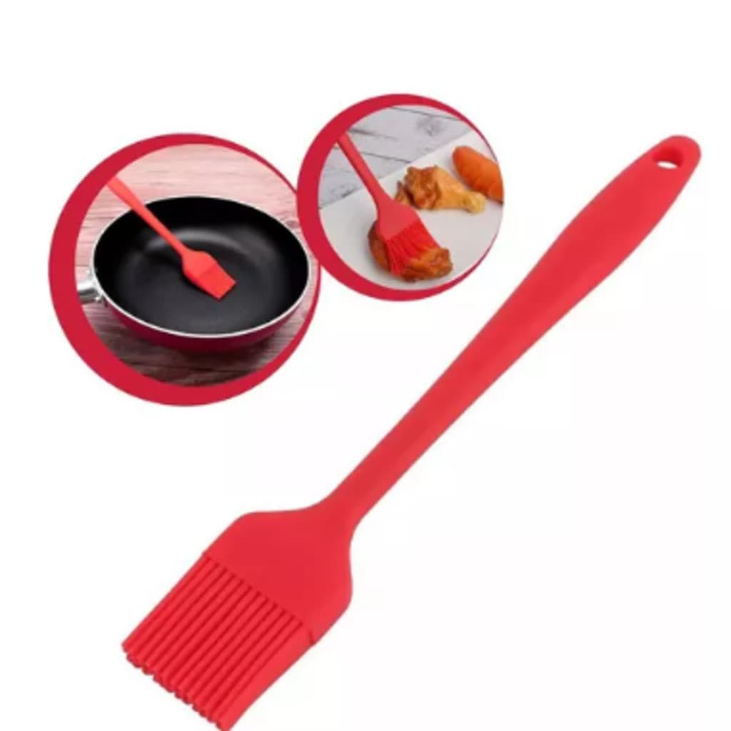 Pincel De Silicone Culinário Para Untar Panela Formas Multiuso 25,5cm