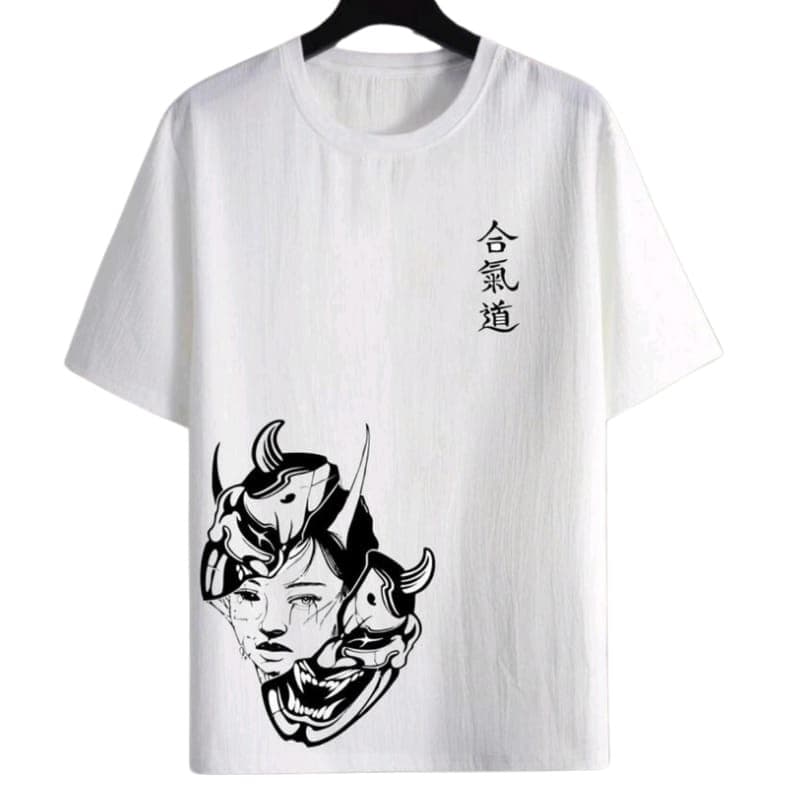 Camiseta oversized Japonesa Carranca e Gueixa unissex. temos varias cores envio em 24H