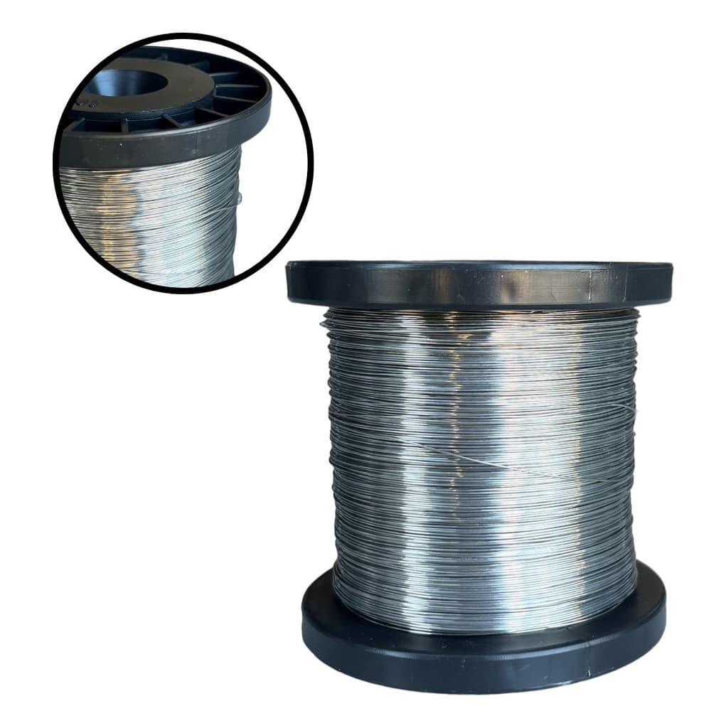 Bobina Arame Fio Aço Inox Cerca Elétrica Apicultor 0,45 348m