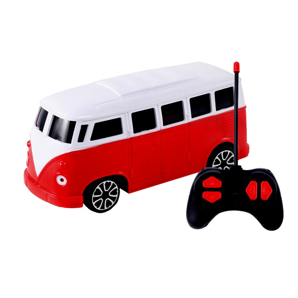 Carrinho de Controle Remoto  - Quatro Mania Combosa com Controle Remoto - Kombi de Brinquedo