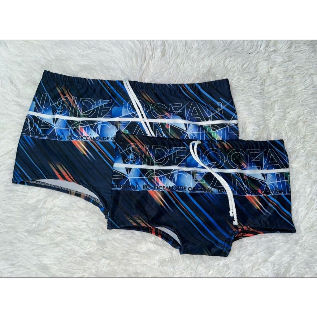 Kit Pai e Filho - Sunga Adulto e Juvenil Boxer com Forro