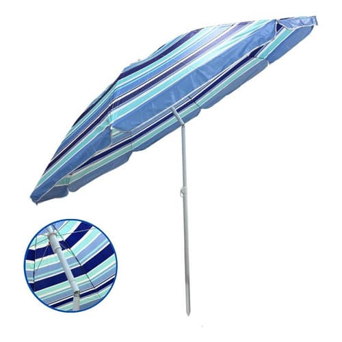 Importway Guarda Sol Articulado Praia Grande 2,4 M Pesca Praia Azul Listrado